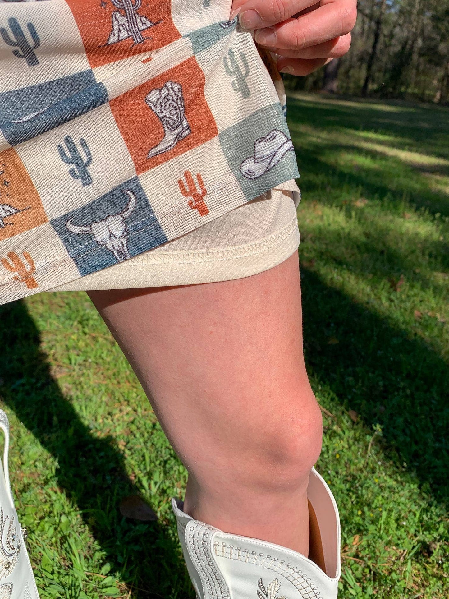 Checkered Mesh Dress