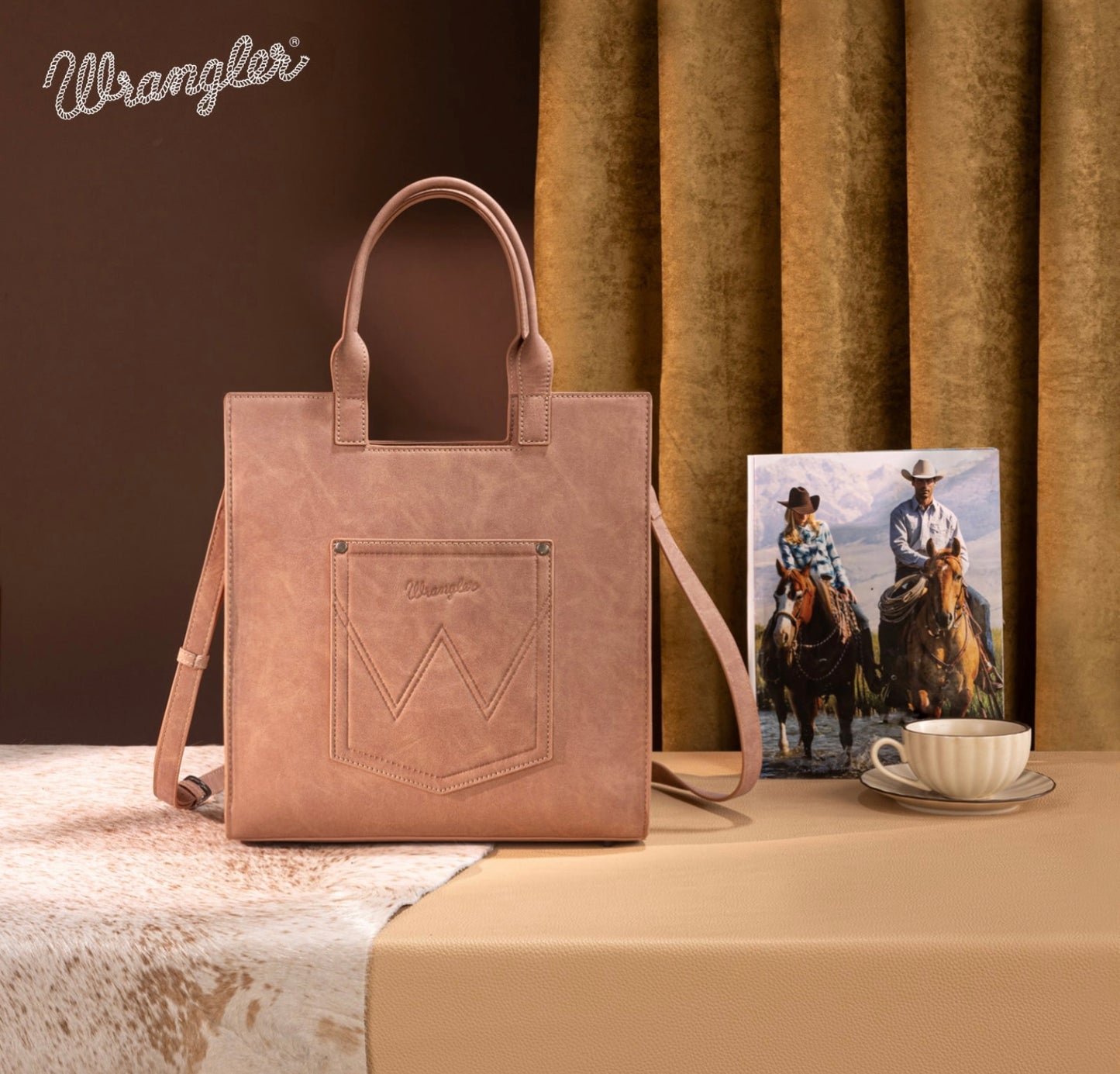 Wrangler Aztec Embroidered Tote Bag/Crossbody