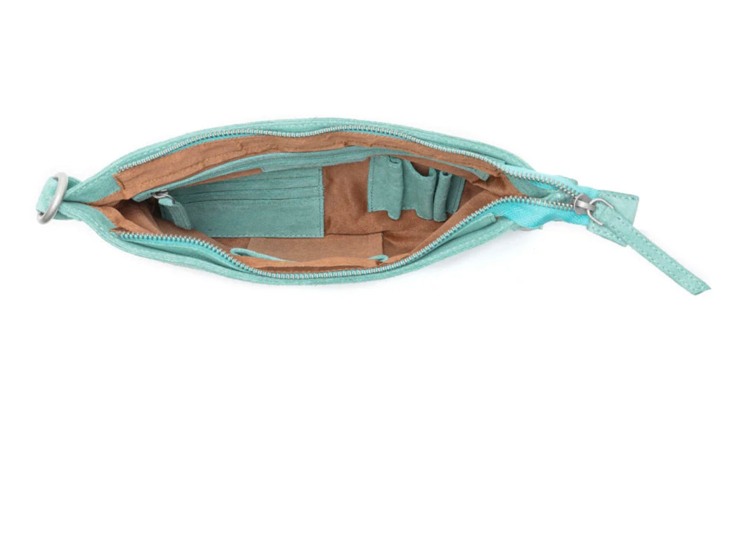 Myra: Texas Rose Western Embroidered Leather Bag In Turquoise
