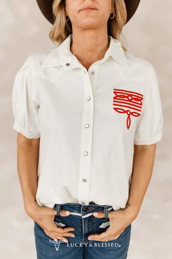 Cowgirl Sketch Top