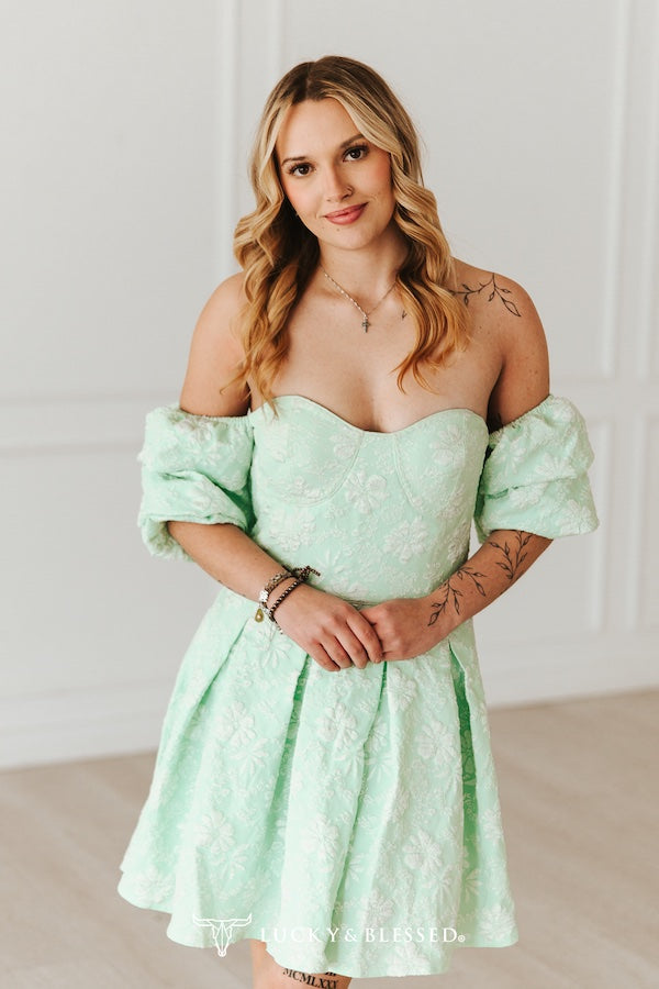 off the shoulder western dress Mint Jacquard Ruffle — Floral Vintage Y2K 90s Tulle Machine wash in cold navy linen dress Size:xl-tall