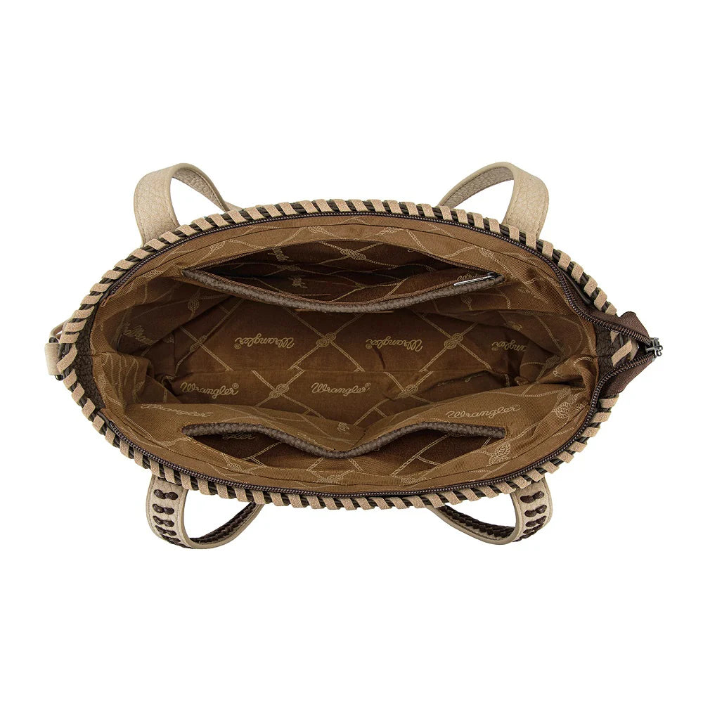 Wrangler Braided Tassel Tote Bag