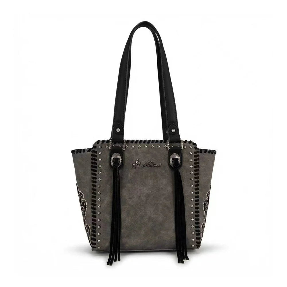 Montana West Western Tassel Studded Tote Bag