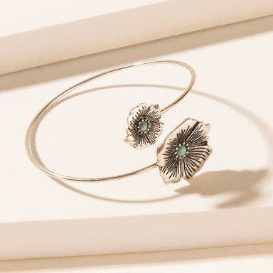 Wildflower Moon Turquoise Stone Bracelet in Rodeo Blue: Rodeo Blue