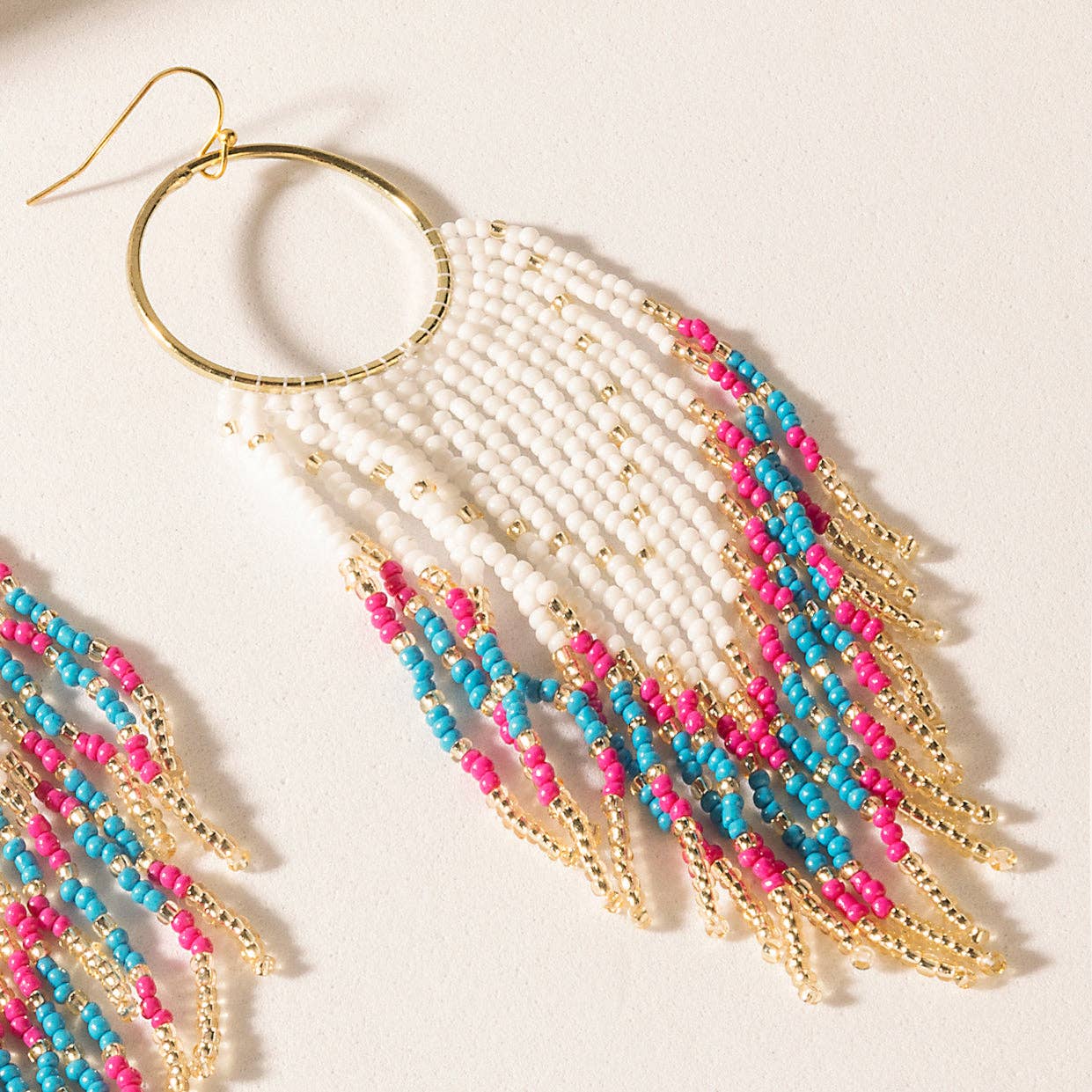 Vaquera Glow Fringe Earrings in Fuchsia Bloom: Fuchsia Bloom