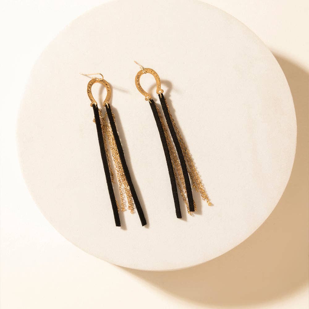 Moonshine Dangle Earrings in Brass Glow: Brass Glow