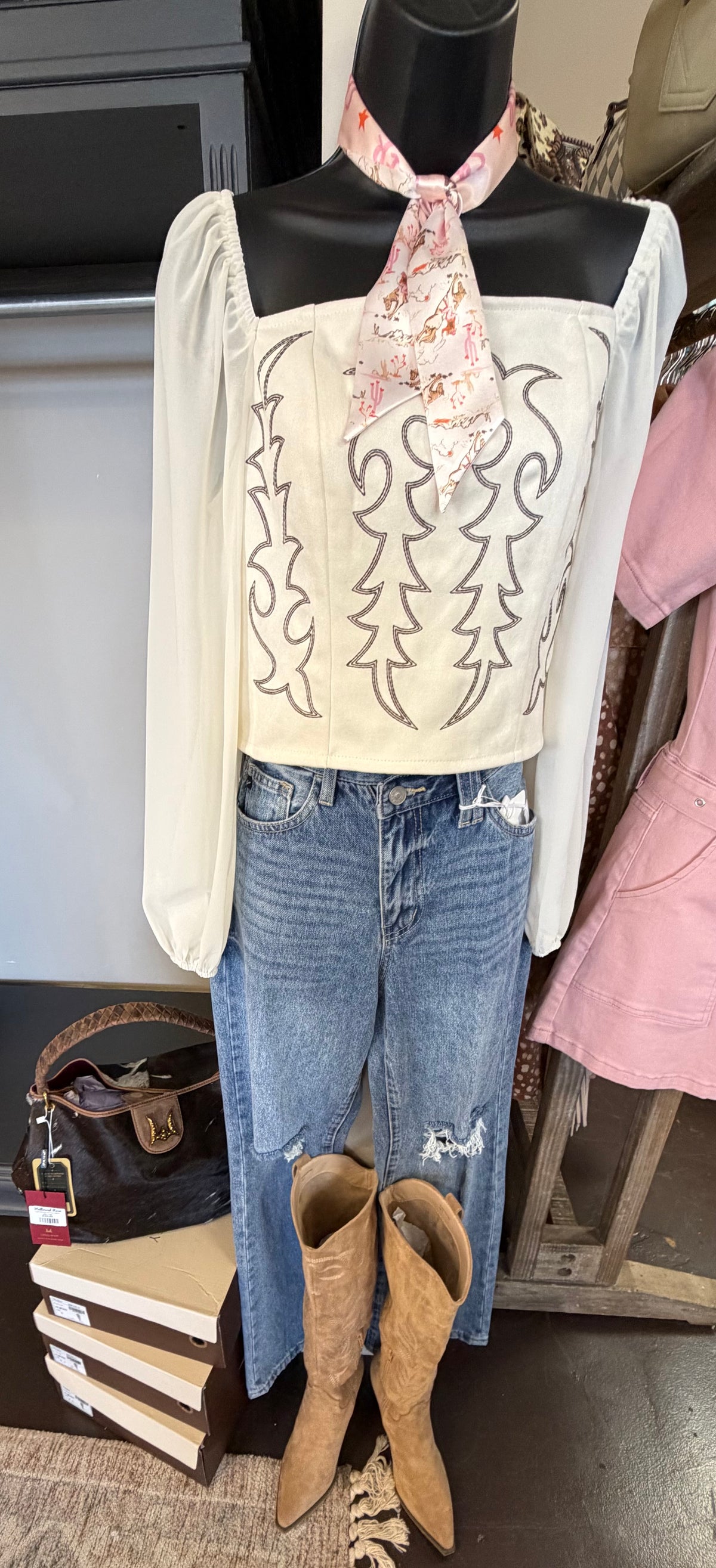 Stitched Prairie Long Sleeve Top