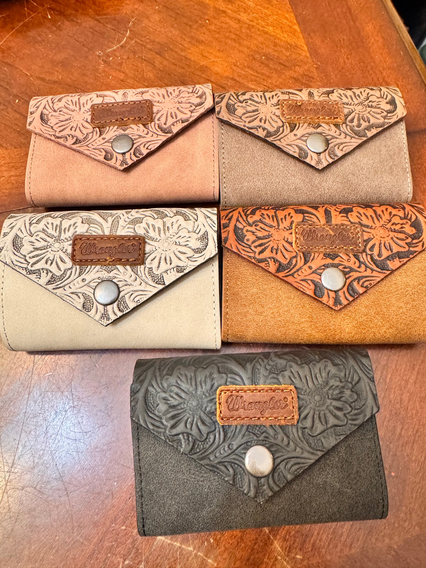Wrangler Floral Tooled Card Holder