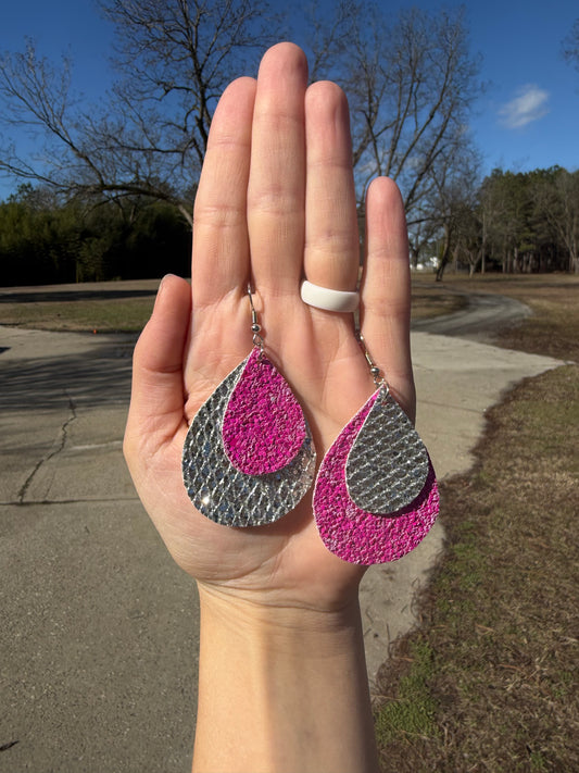 Cosmic Cowgirl | Pink Cadillac Teardrop Earrings