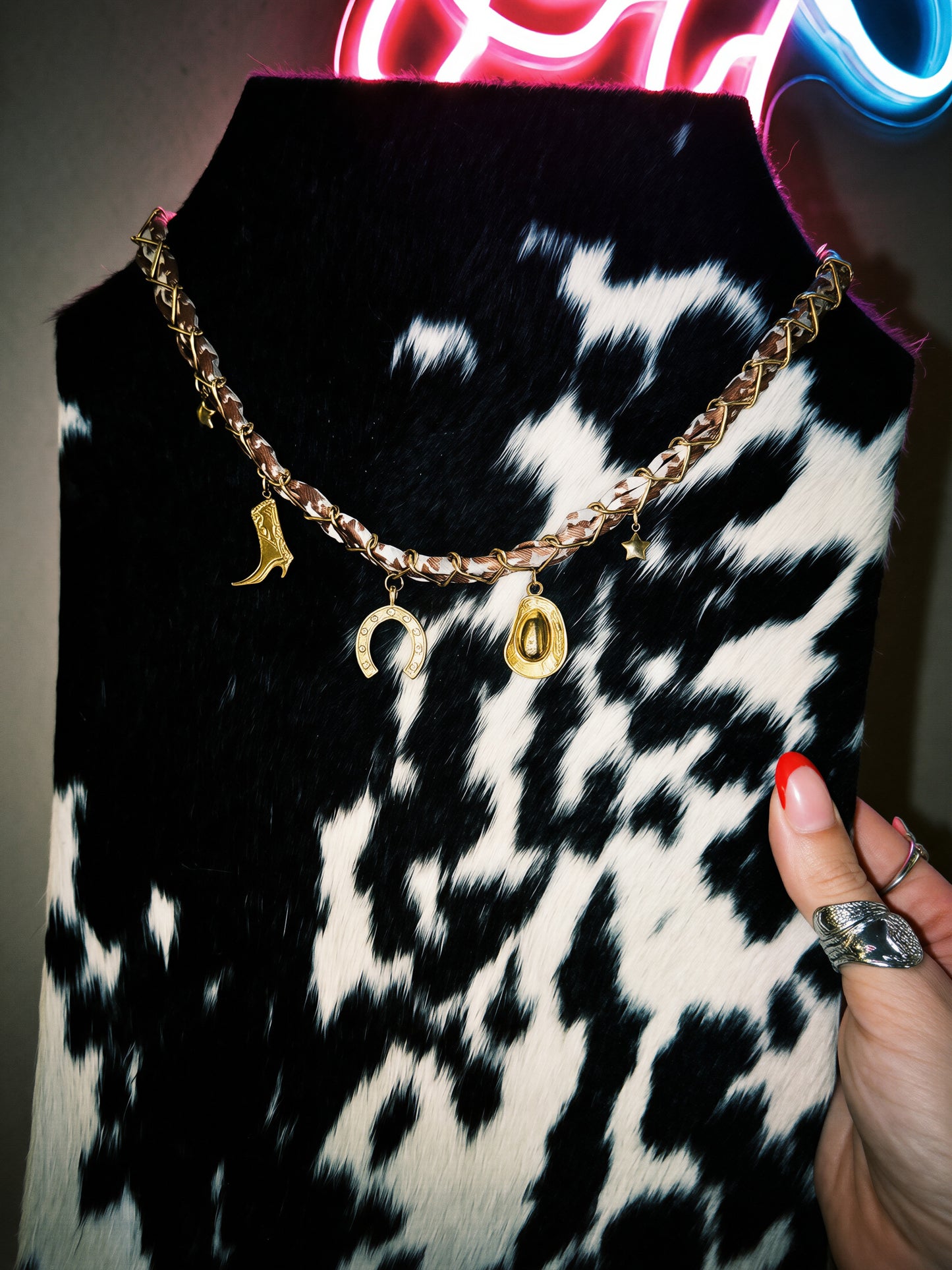 Scarf Charm Necklace - Cowgirl