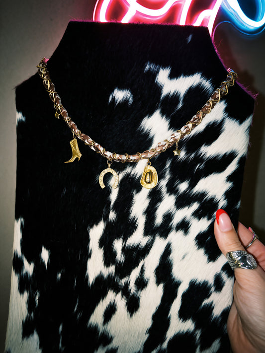 Scarf Charm Necklace - Cowgirl