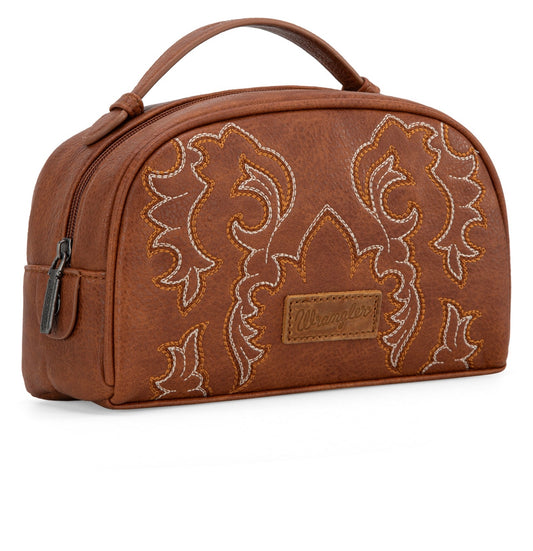 Wrangler Embroidered Multi Purpose/Travel Pouch - Brown