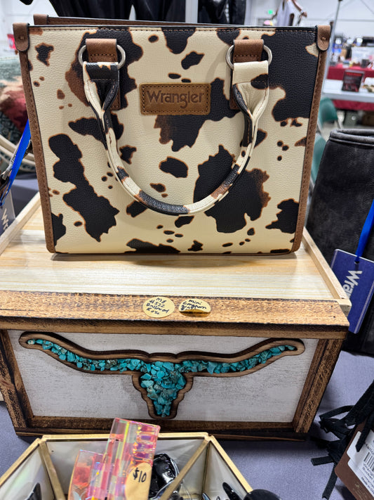 Wrangler Cowprint Tote/Crossbody