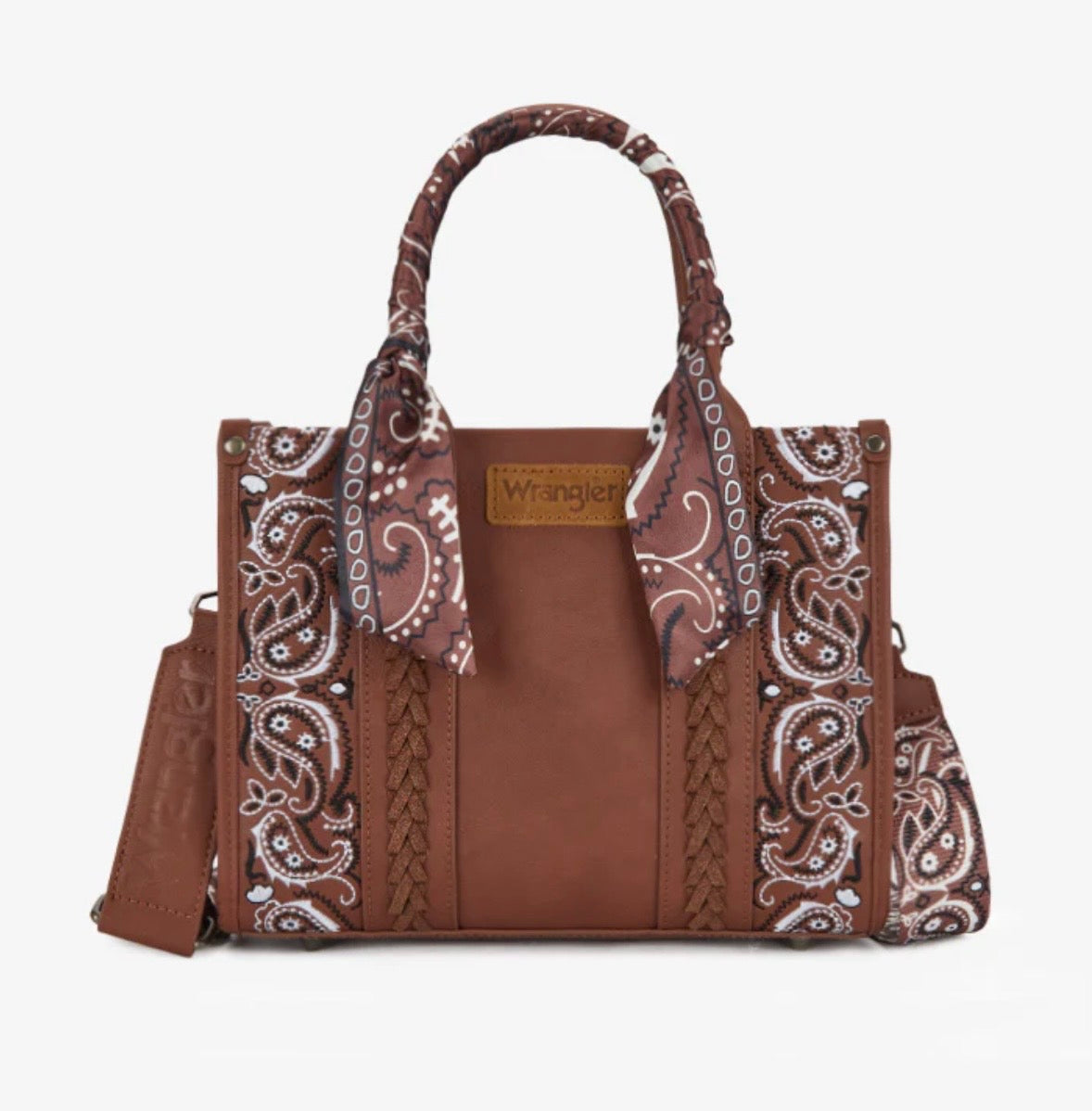Wrangler Braided Paisley Bandana Tote Bag