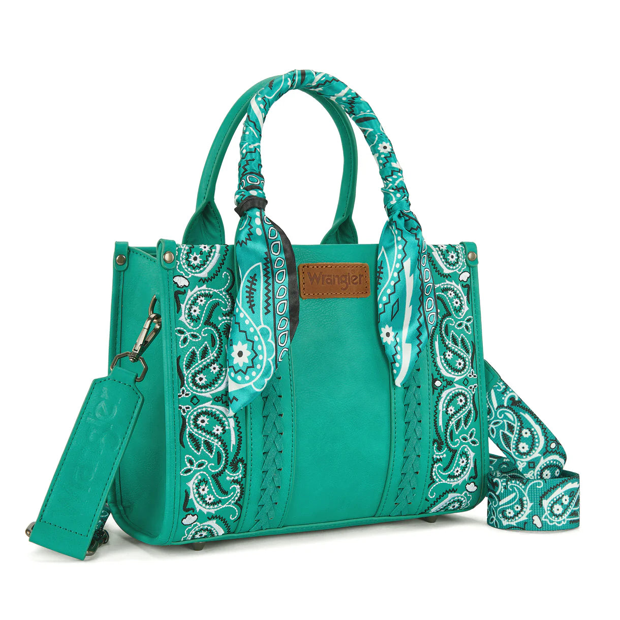 Wrangler Braided Paisley Bandana Tote Bag