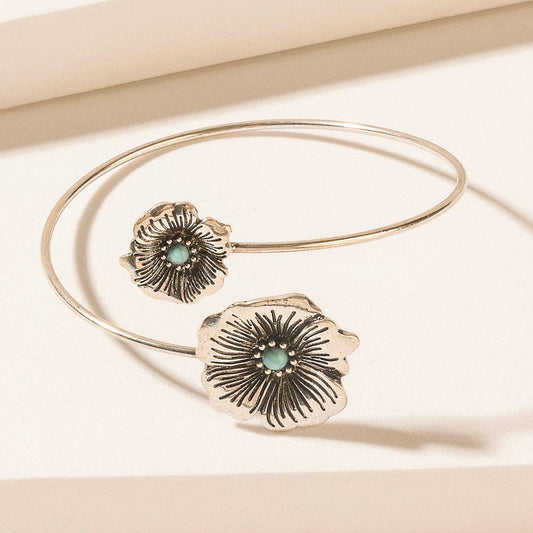 Wildflower Moon Turquoise Stone Bracelet in Rodeo Blue: Rodeo Blue