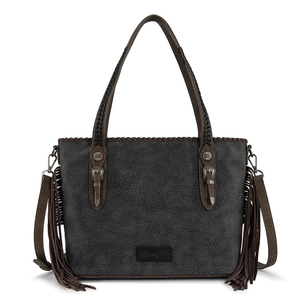 Wrangler Braided Tassel Tote Bag