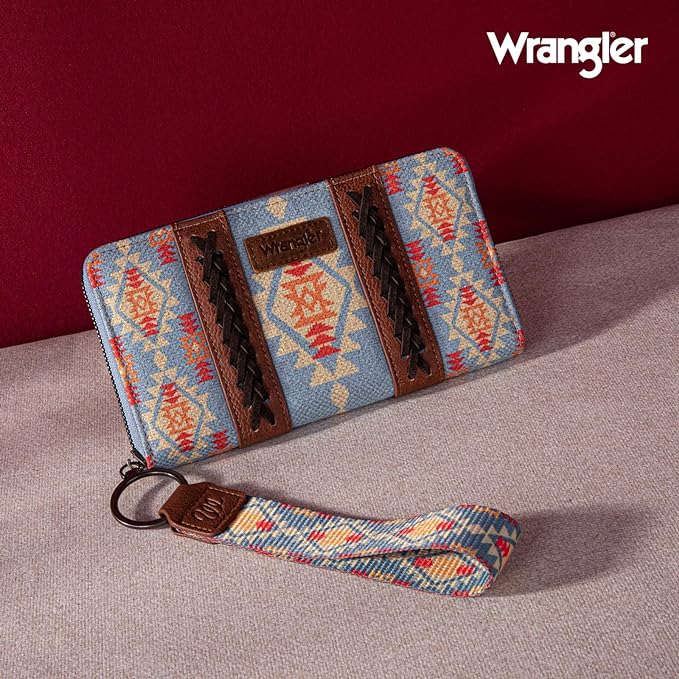 Wrangler Southwestern Art Print Wallet-Multiple Colors