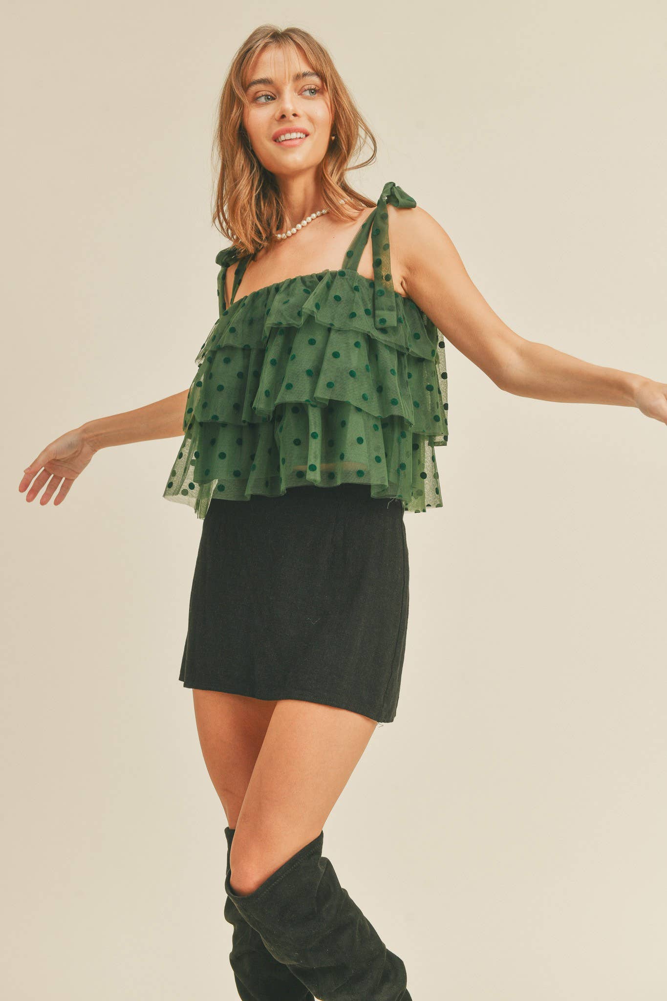 TIERED RUFFLE LAYER TOP