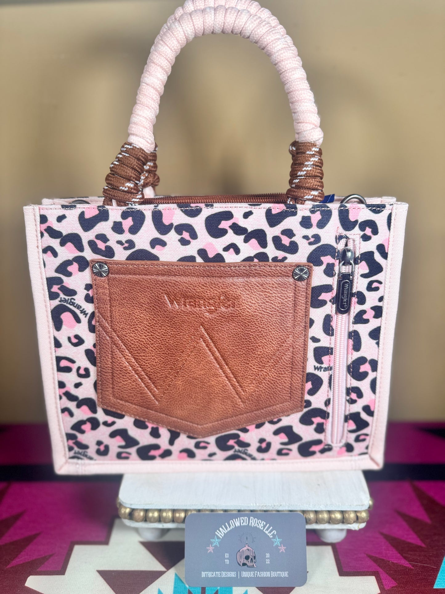 Wrangler Leopard Print Tote/Crossbody