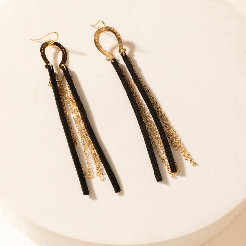 Moonshine Dangle Earrings in Brass Glow: Brass Glow