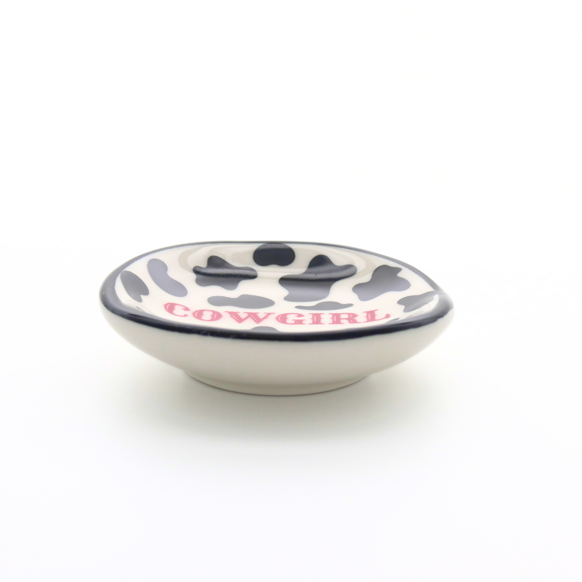 Ring Dish Cowgirl Cow Print