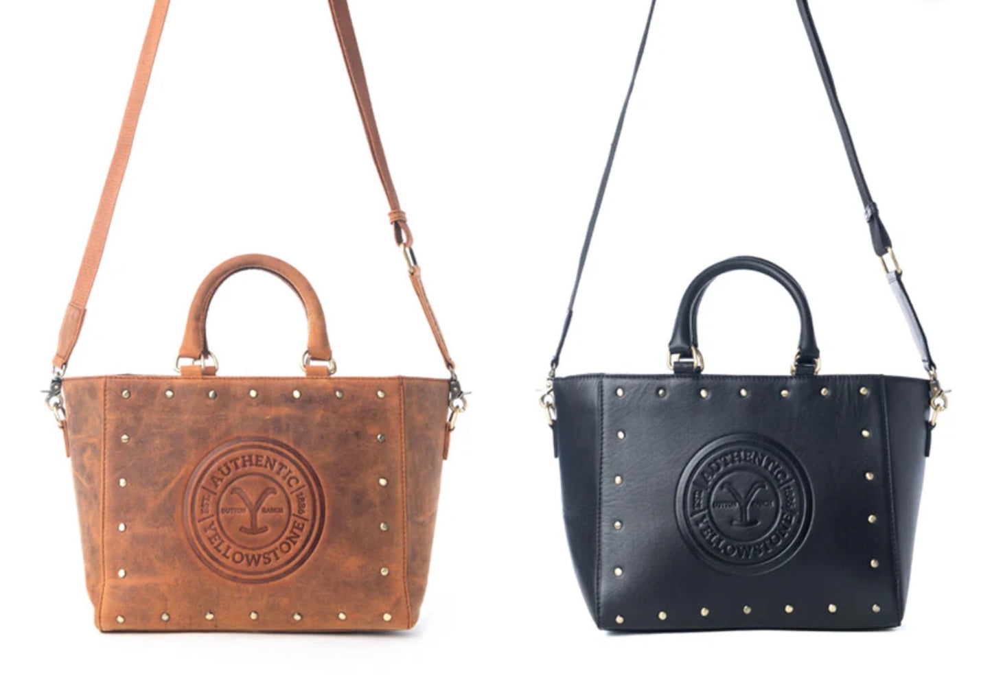 Yellowstone Valley Soul Studded & Embossed Tote Leather Bag