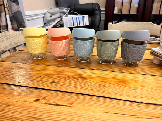 Reusable Glass Coffee Cup-12oz