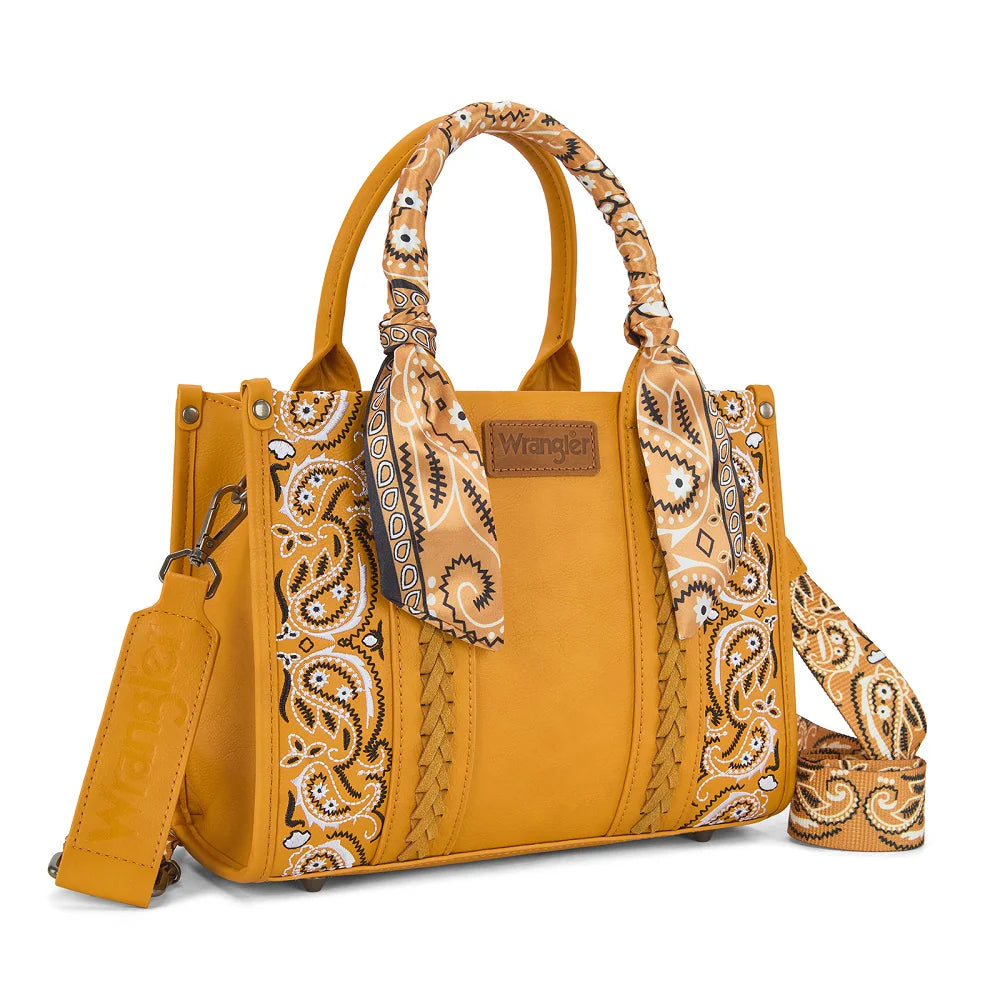 Wrangler Braided Paisley Bandana Tote Bag