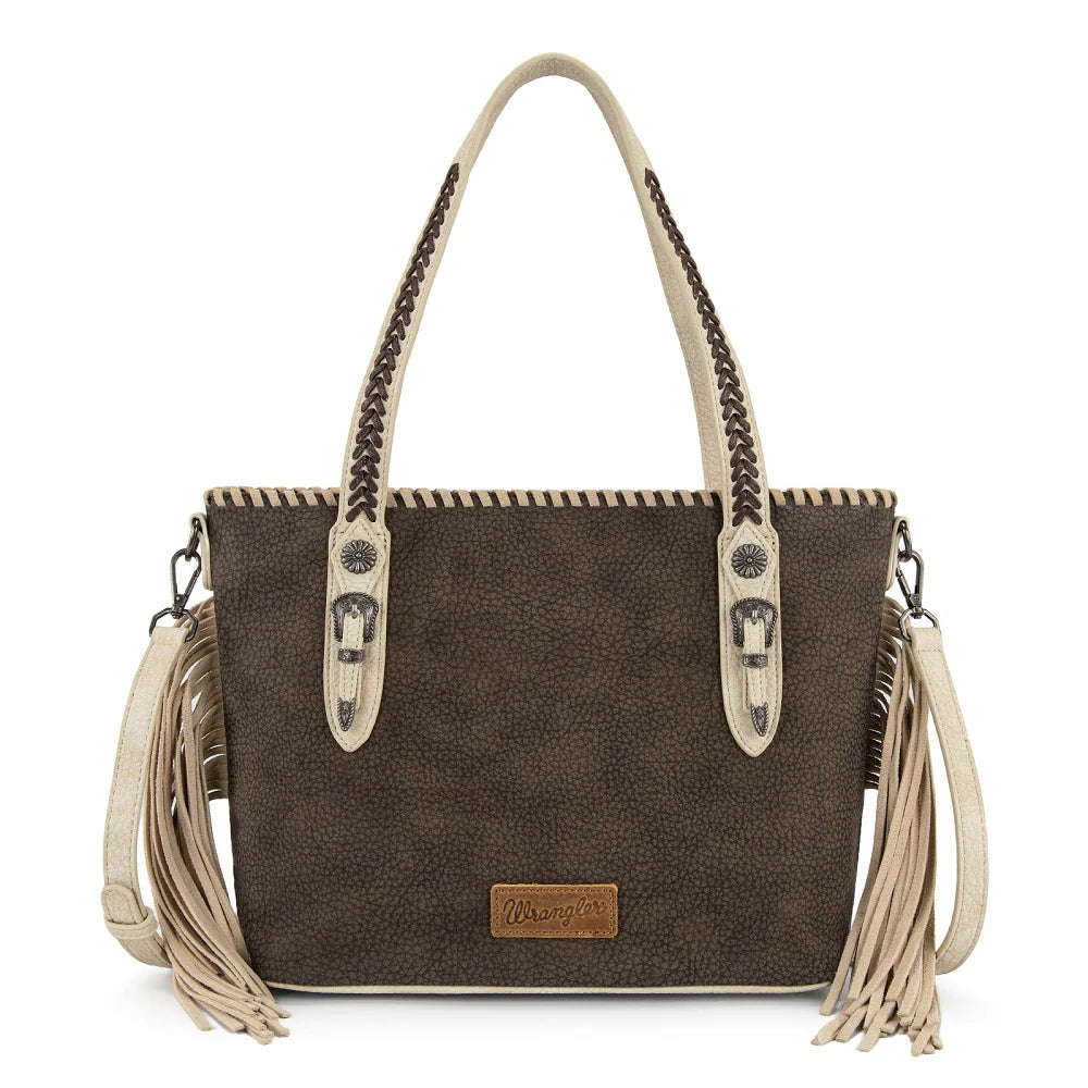 Wrangler Braided Tassel Tote Bag