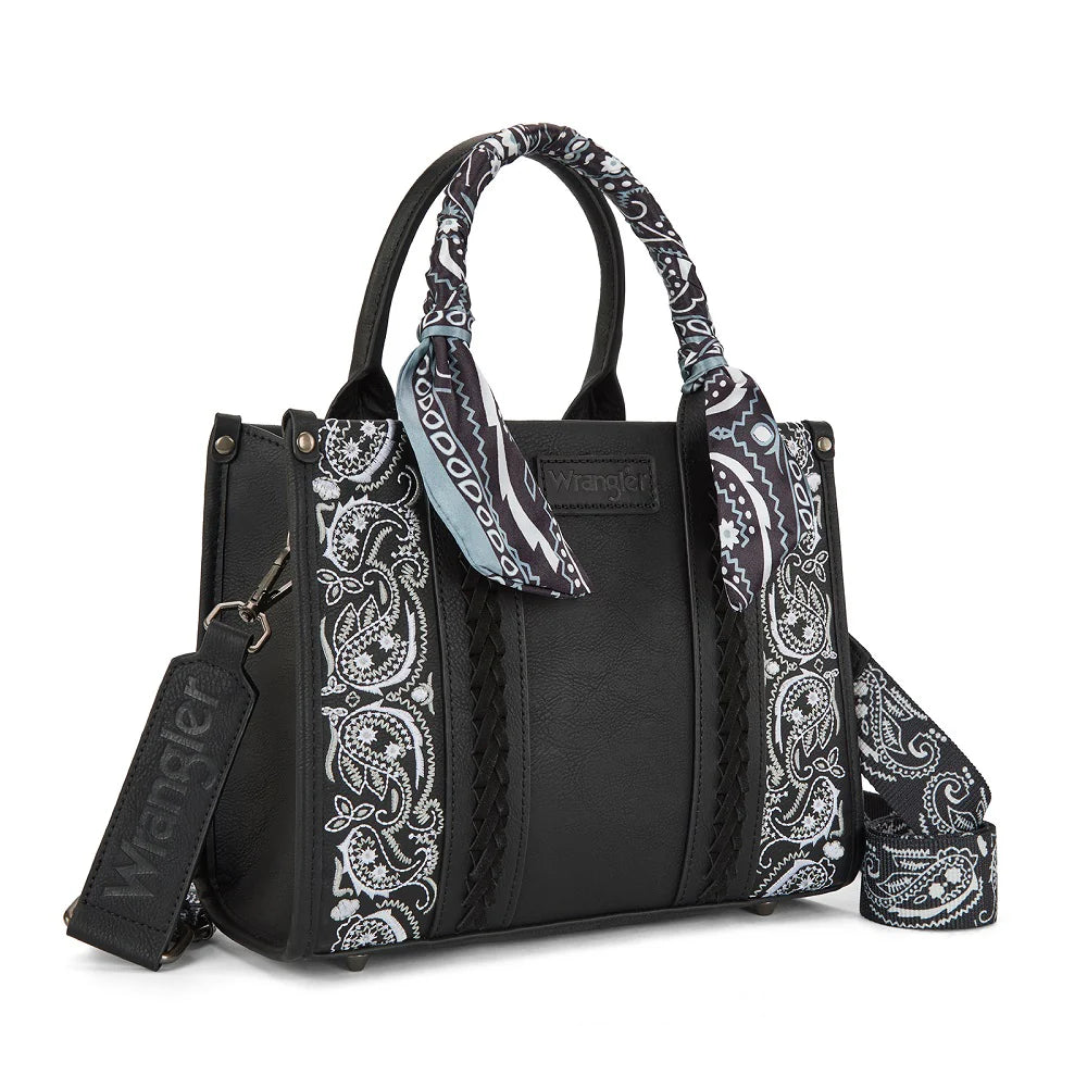 Wrangler Braided Paisley Bandana Tote Bag