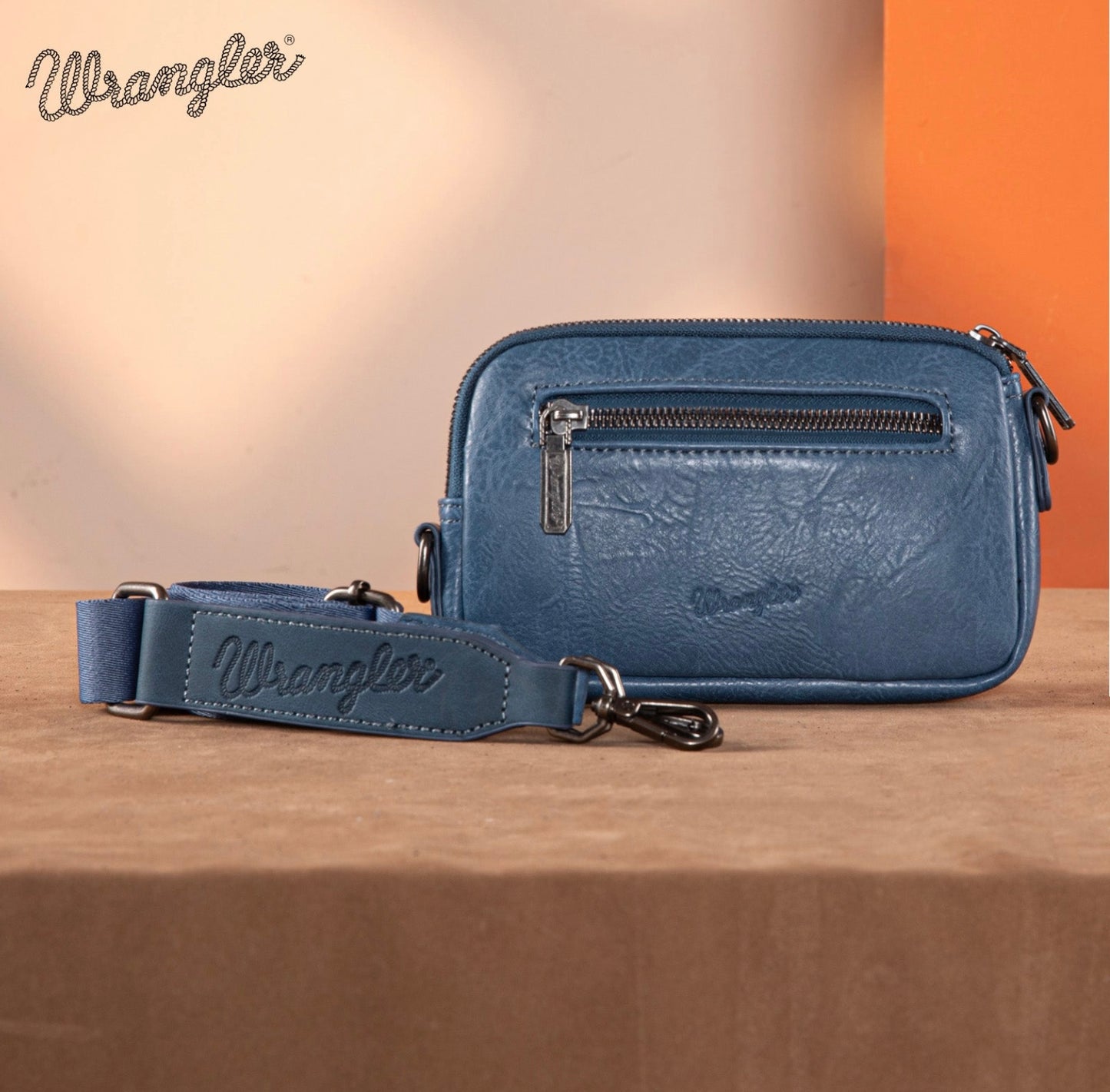 Wrangler Southwestern Knitted Mini Crossbody/Wallet - Jean