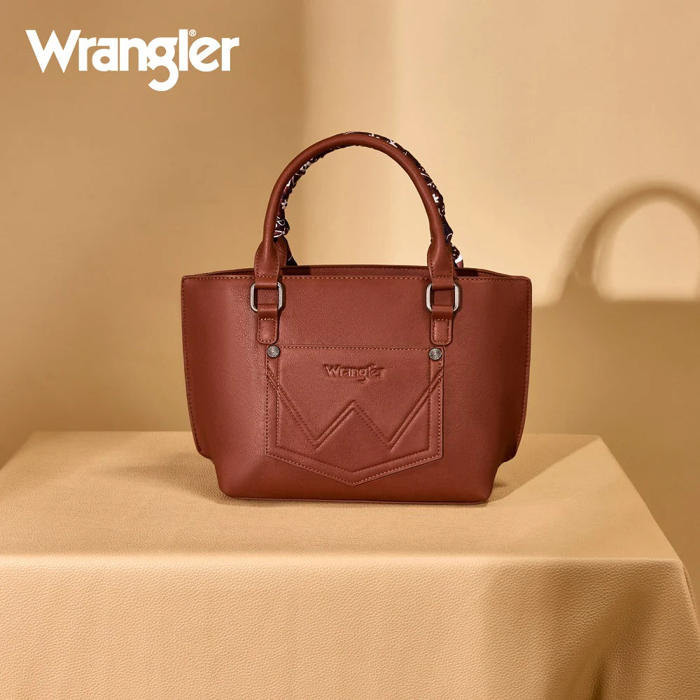 Wrangler Braided Paisley Bandana Tote Bag-Wide