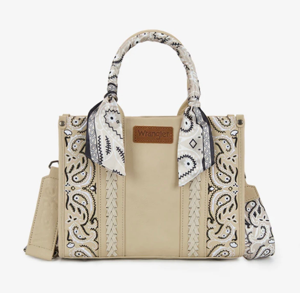Wrangler Braided Paisley Bandana Tote Bag