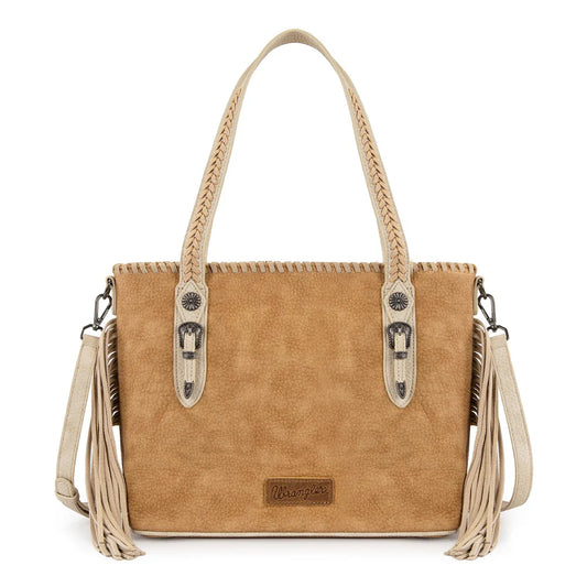 Wrangler Braided Tassel Tote Bag