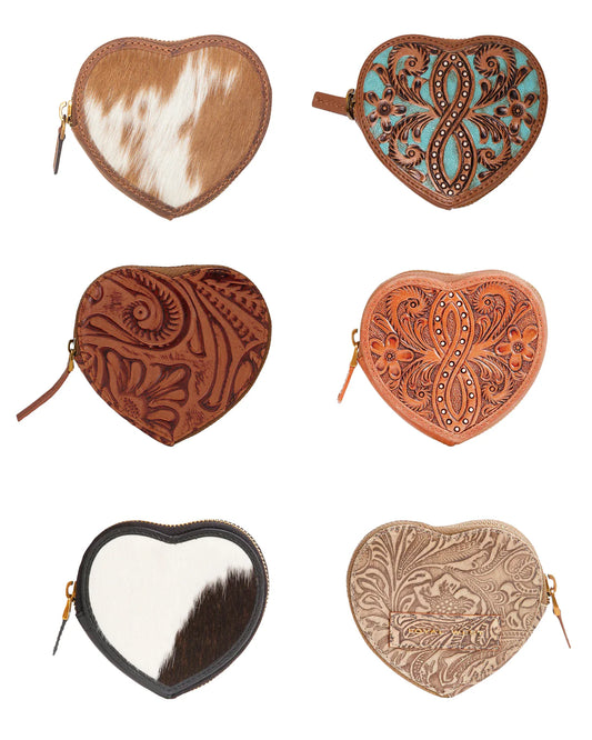 Loyal West Cupid Coin Pouch Handtooled Leather