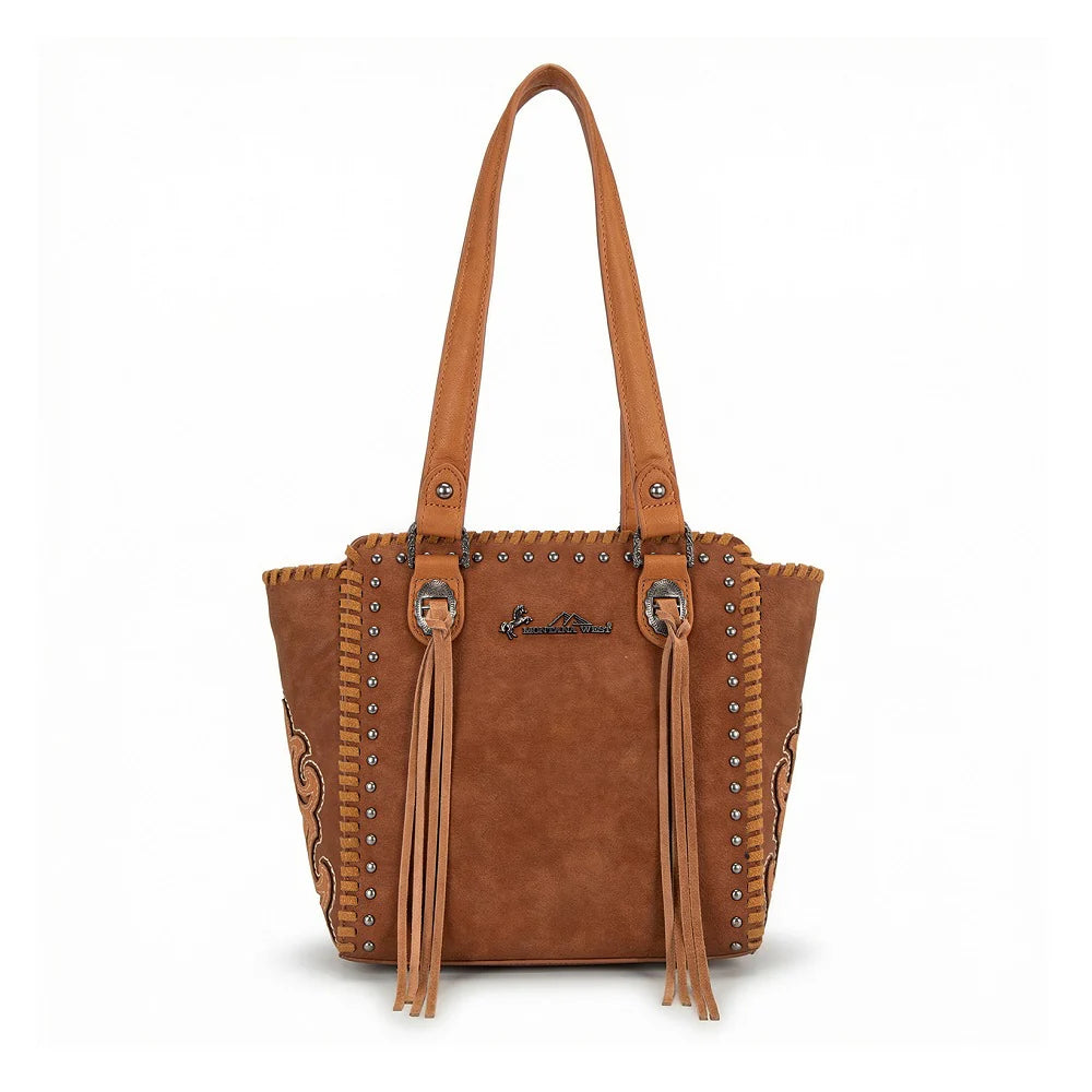 Montana West Western Tassel Studded Tote Bag
