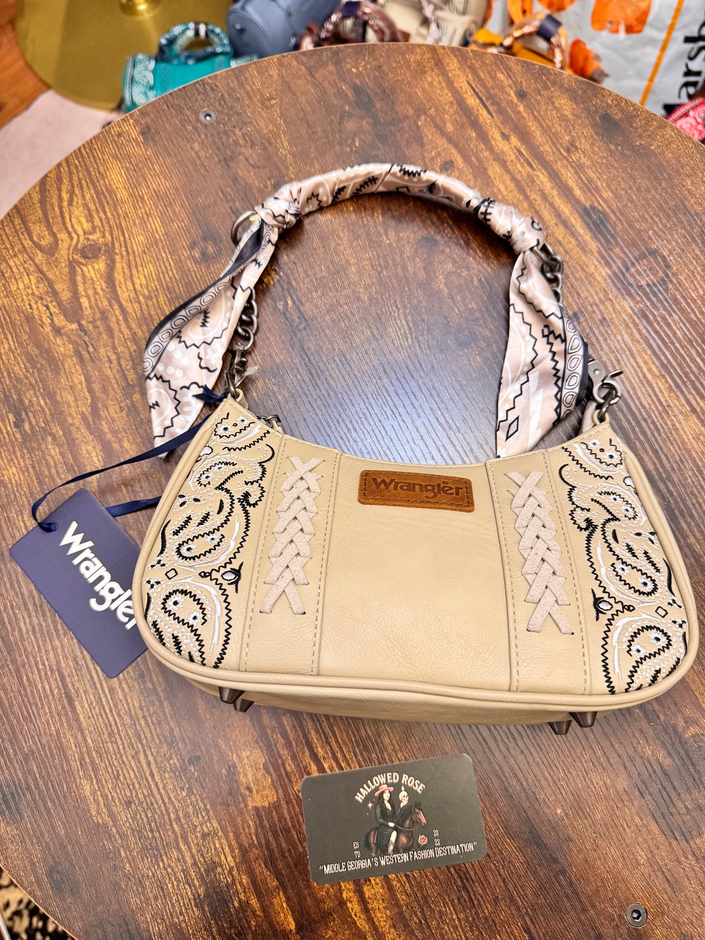 Wrangler Braided Paisley Bandana Shoulder Bag