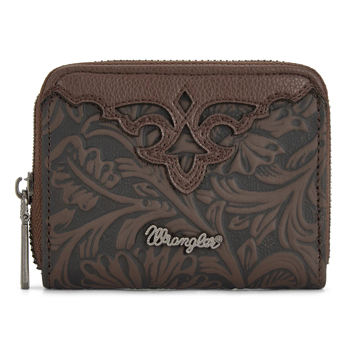 Wrangler Genuine Hair-On Cowhide Zip-Around Wallet
