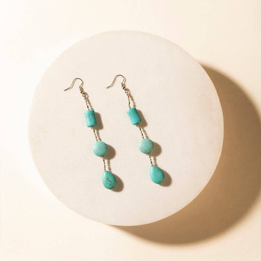 Rio Rodeo Teardrop Earrings in Lagoon Turquoise: Lagoon Turquoise