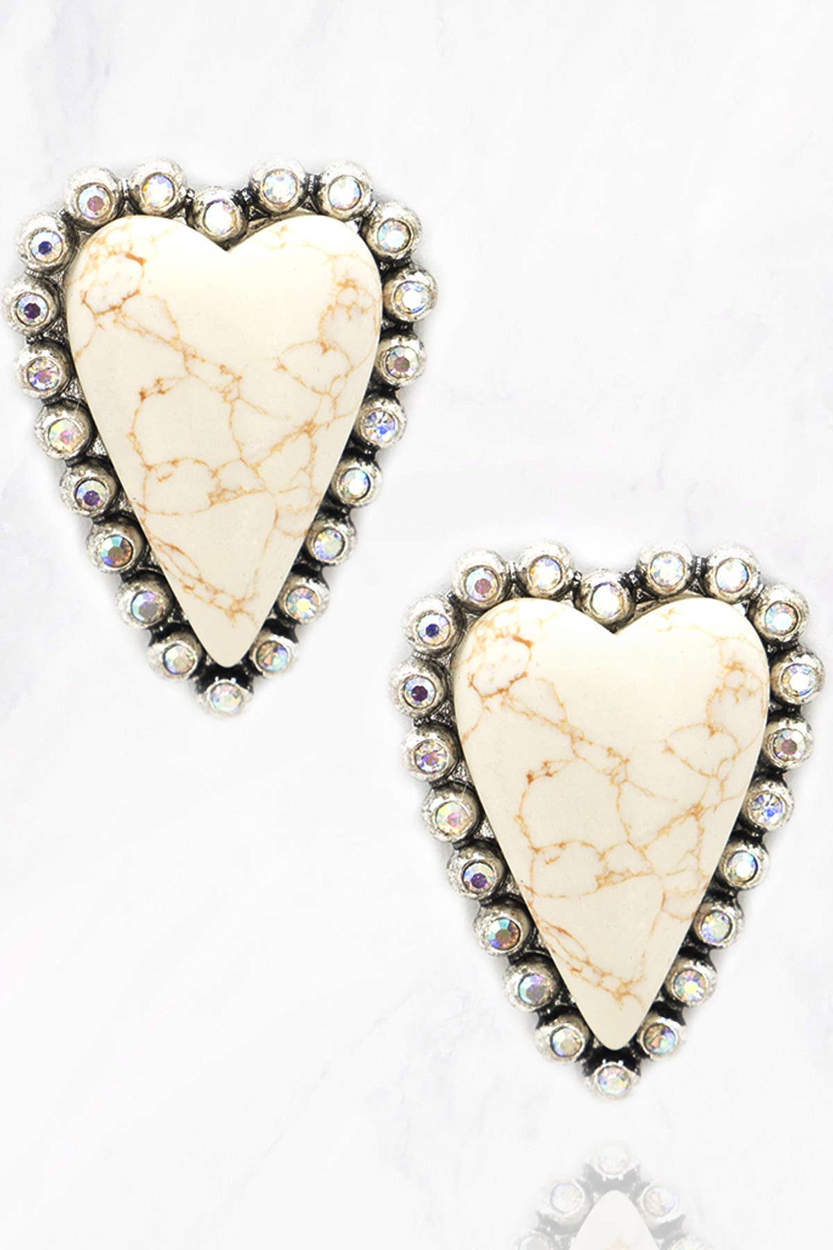 Arc Heart Earrings: Turquoise