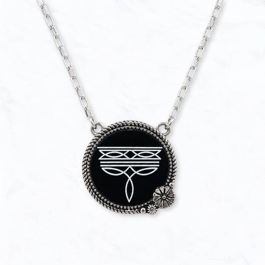 Western Boot Stitch Pendant Necklace