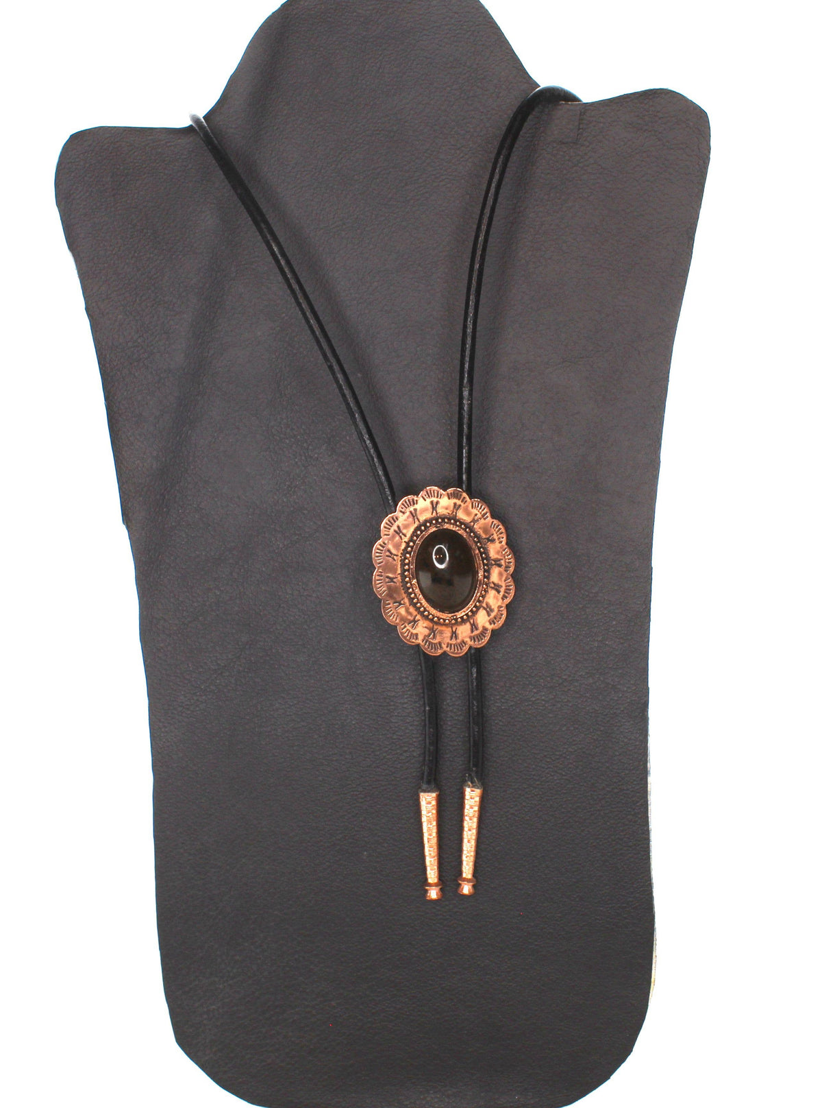 Southwestern Copper Concho Bolo Tie