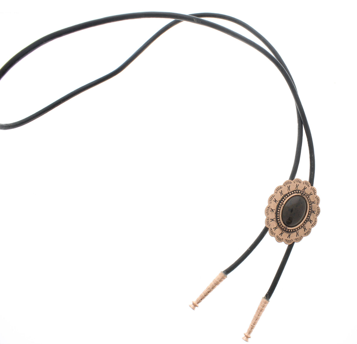 Southwestern Copper Concho Bolo Tie