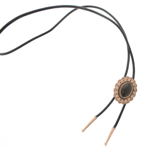 Southwestern Copper Concho Bolo Tie