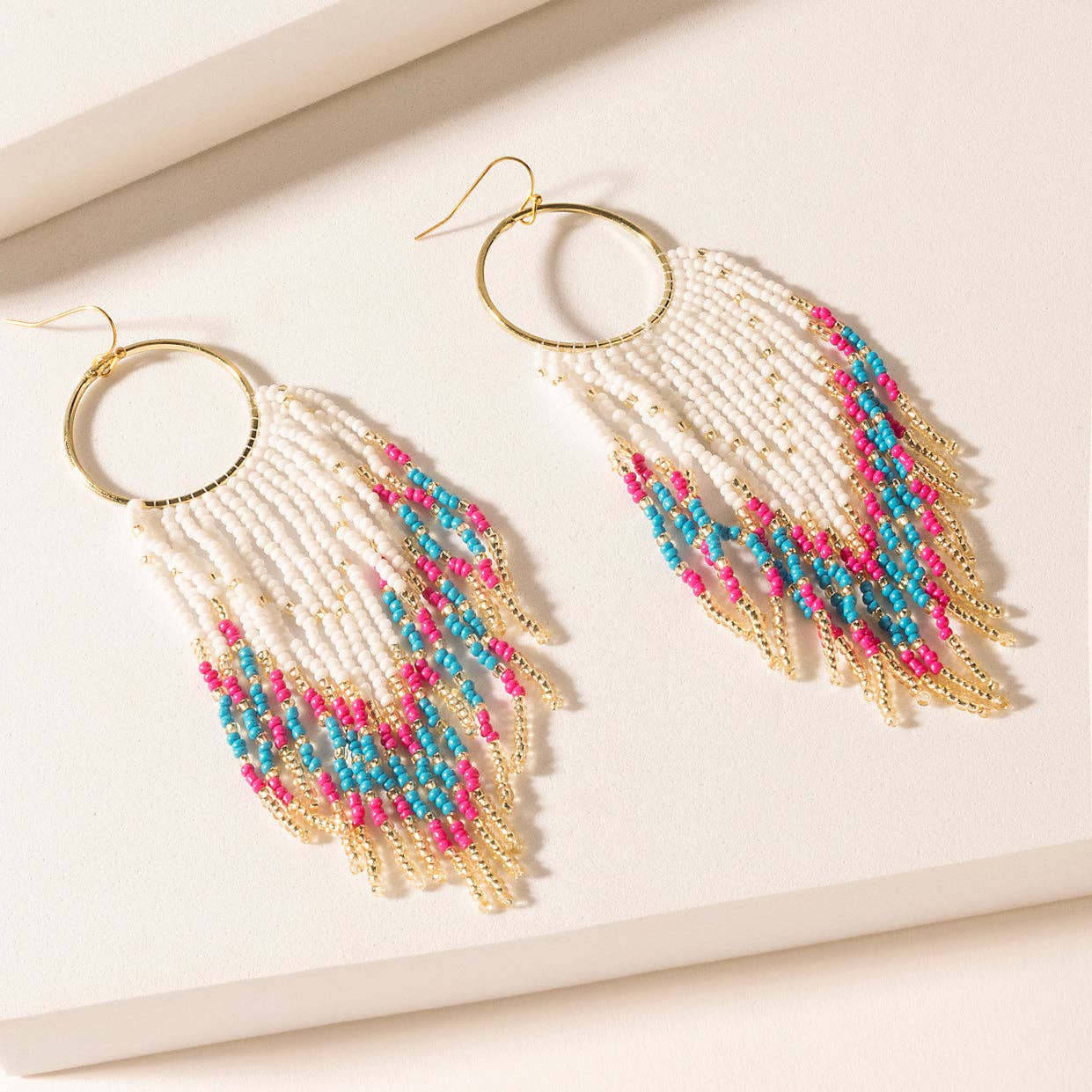 Vaquera Glow Fringe Earrings in Fuchsia Bloom: Fuchsia Bloom